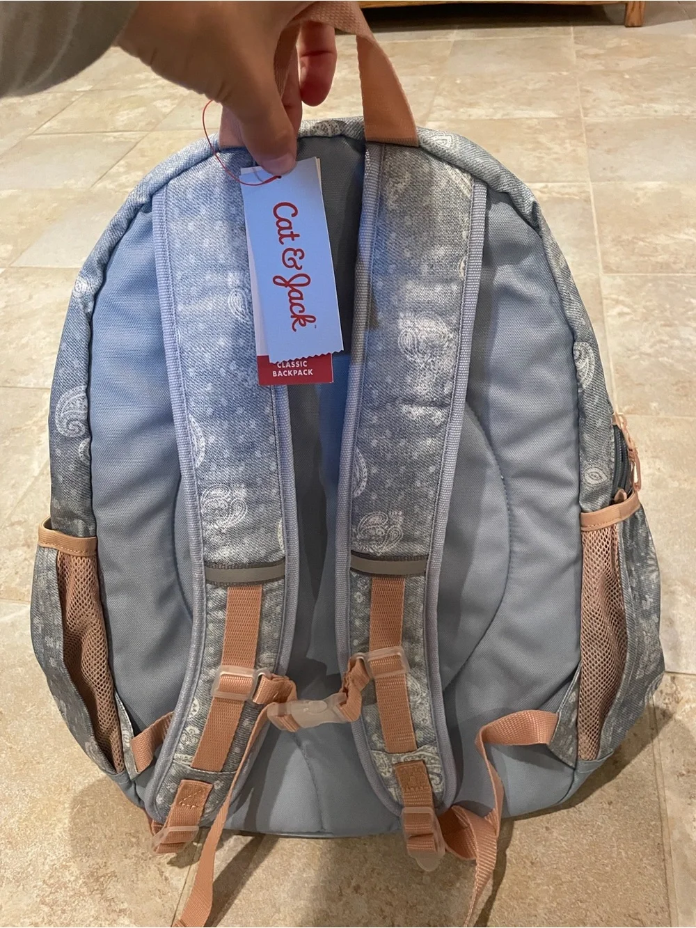 NWT Blue Paisley Cowgirl Patterned Full Size Backpack